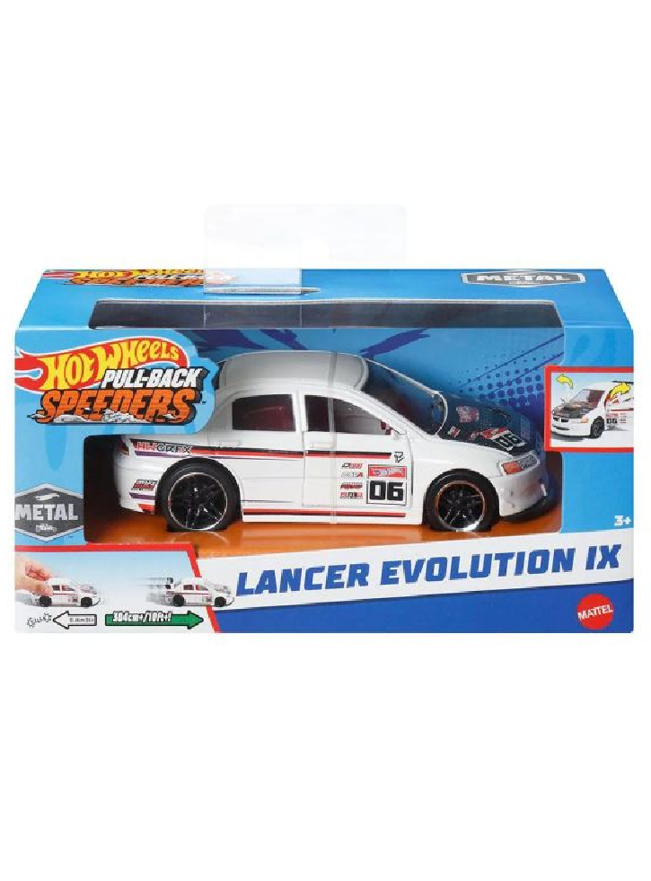 Hot Wheels Pull-Back Speeders Lancer Evolution IX (1:43) (HPR73)