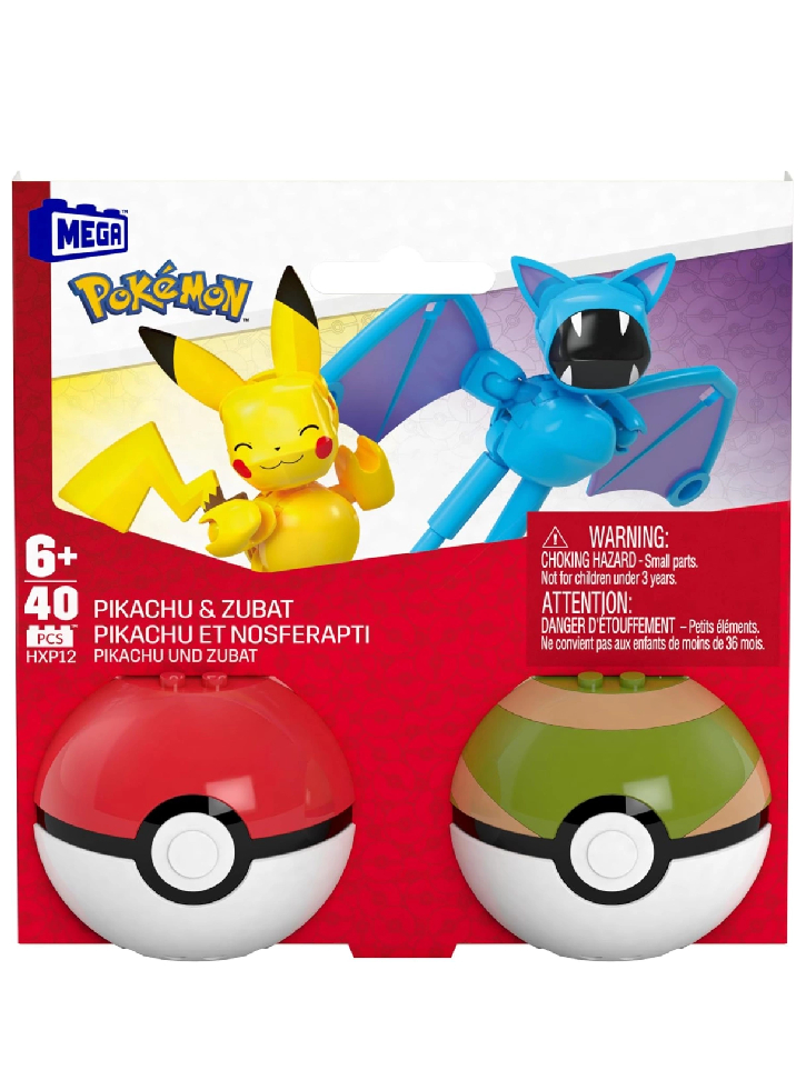 Mega Pokemon Pikachu and Zubat Pokeball (HXP12)