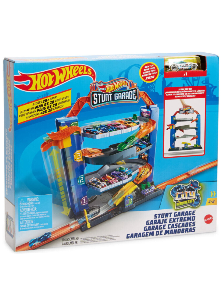 Mattel Hot Wheels City VS Robo Beasts City Stunt Garage (GNL70)