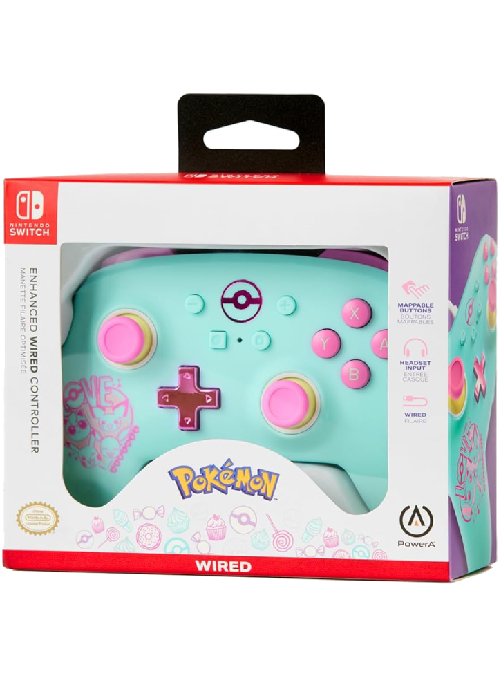 Controller PowerA Enhanced Wired Pokemon Sweet Friends - Nintendo Switch
