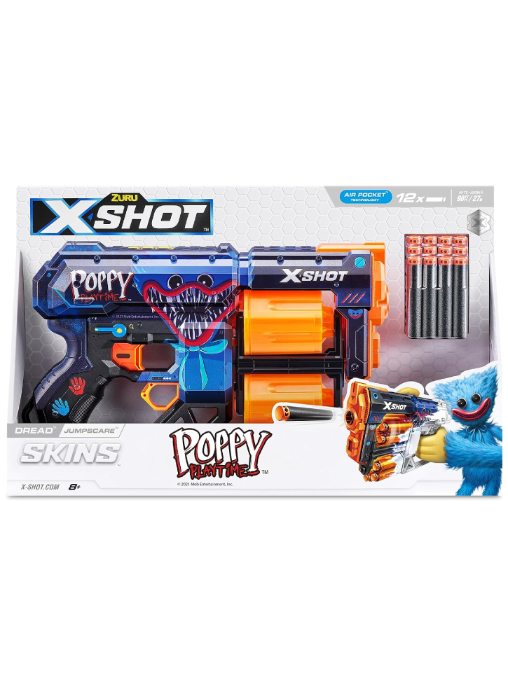 X-Shot Skins S1 Dread (12 Darts) Poppy Playtime (36650)
