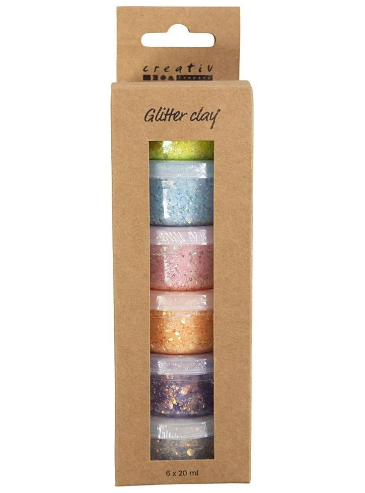 DIY Kit Glitter Clay 6 pcs (78745)