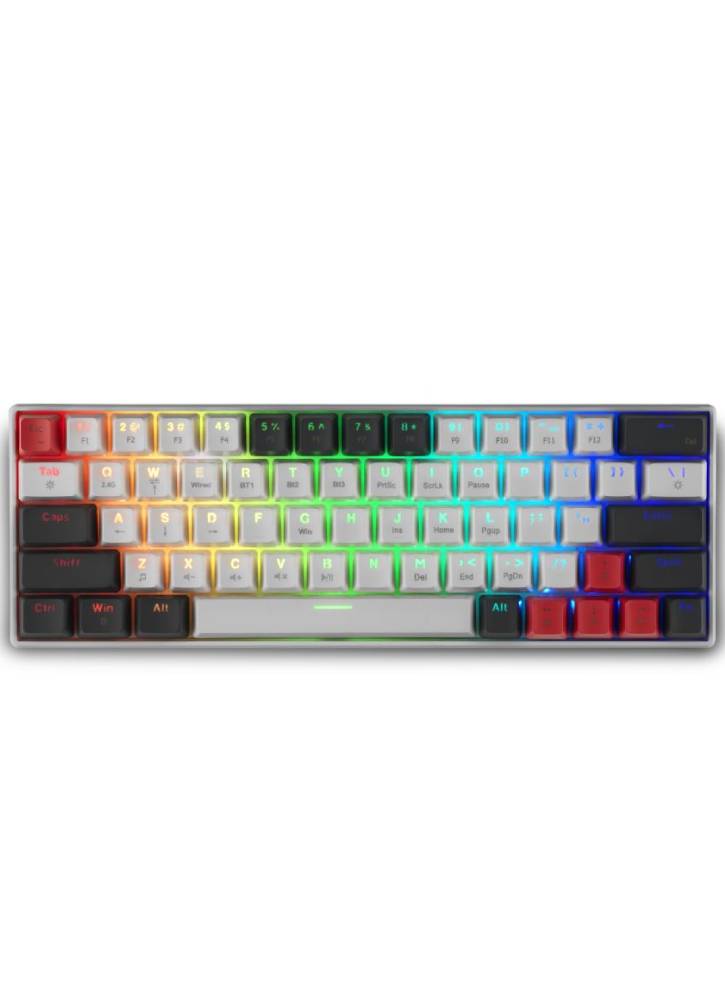 Spartan Gear Pegasus 2 RGB Wired Wireless 63 keys Mechanical Keyboard (White/Grey)
