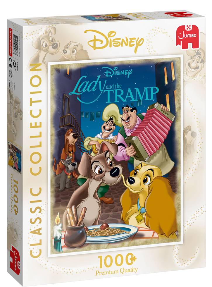 Puzzle Jumbo Disney Classic Collection Lady & The Tramp (1000pcs) (JUM9486)