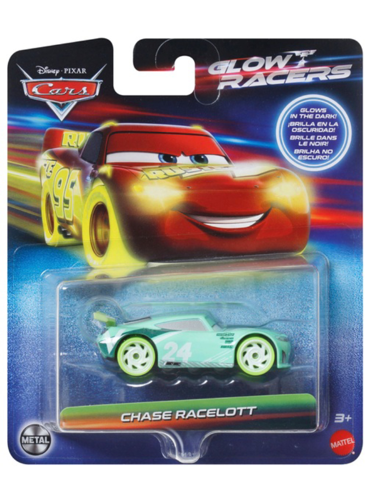 Disney Cars Glow Racers Chase Racelott Vehicle (HYM84)
