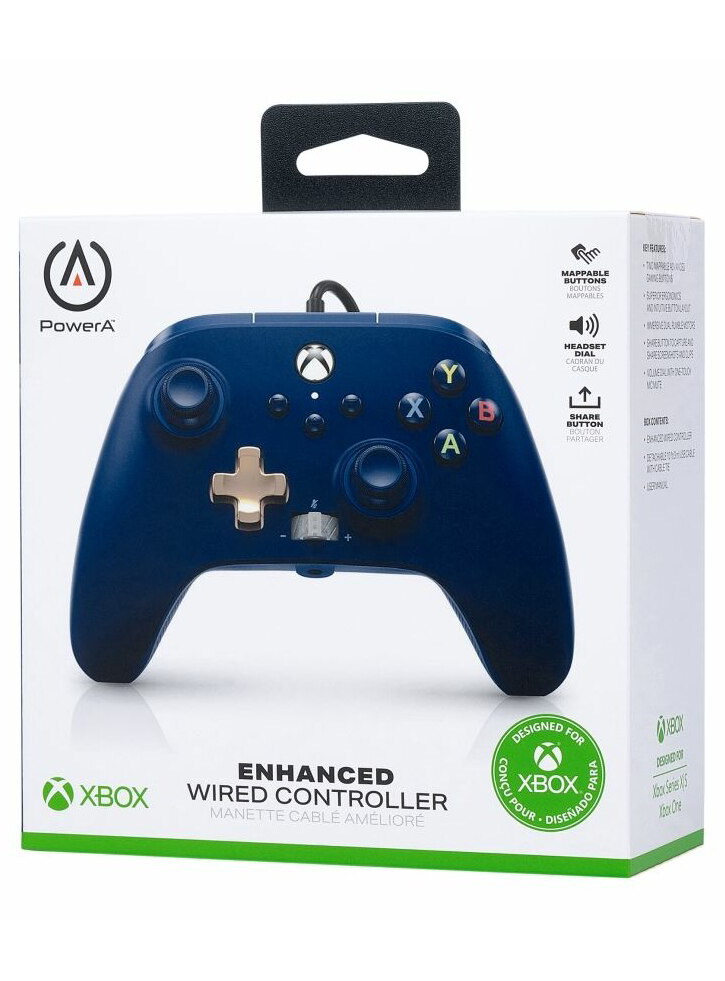 Controller PowerA Enhanced Wired Midnight Blue - Xbox Series X/S
