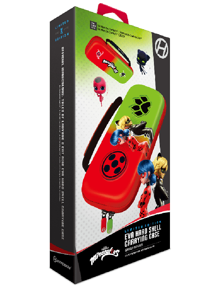 Carrying Case Hyperkin Official Miraculous Hard Bug & Cat (Switch/Lite/Oled) - Nintendo Switch