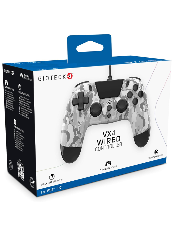 Controller Gioteck Vx4 Wired Camo - Playstation 4