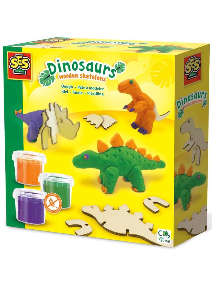 SES Creative Dough Dinosaurs Wooden Skeletons (S00418)