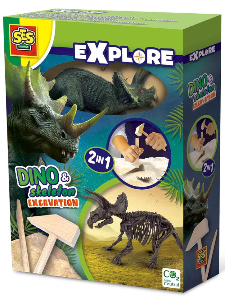 SES Creative Excavation Triceratops and Skeleton (S25093)
