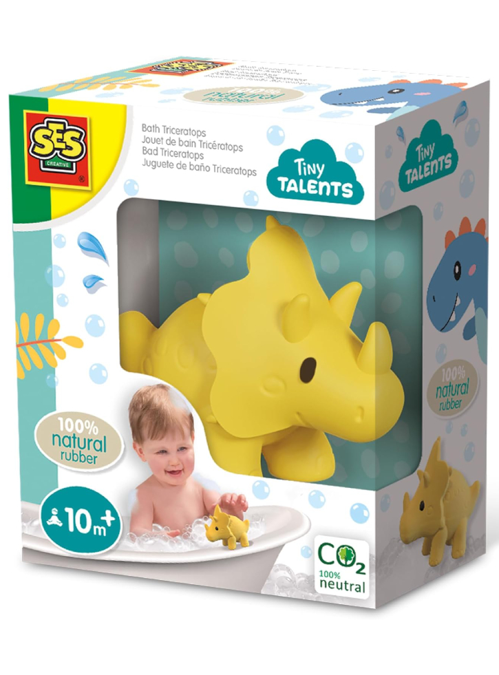 SES Creative Bath Time Triceratops natural rubber (S13212)