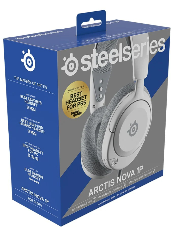 Steelseries Arctis Nova 1P White - PS5/ Switch/PC
