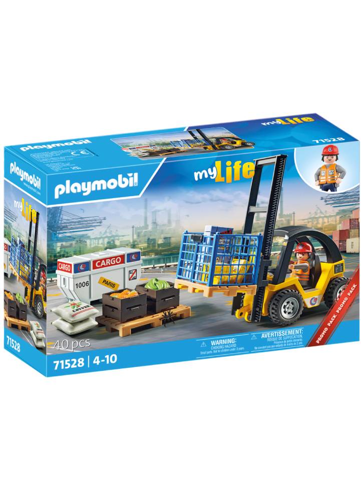 Playmobil Forklift truck with cargo (71528)