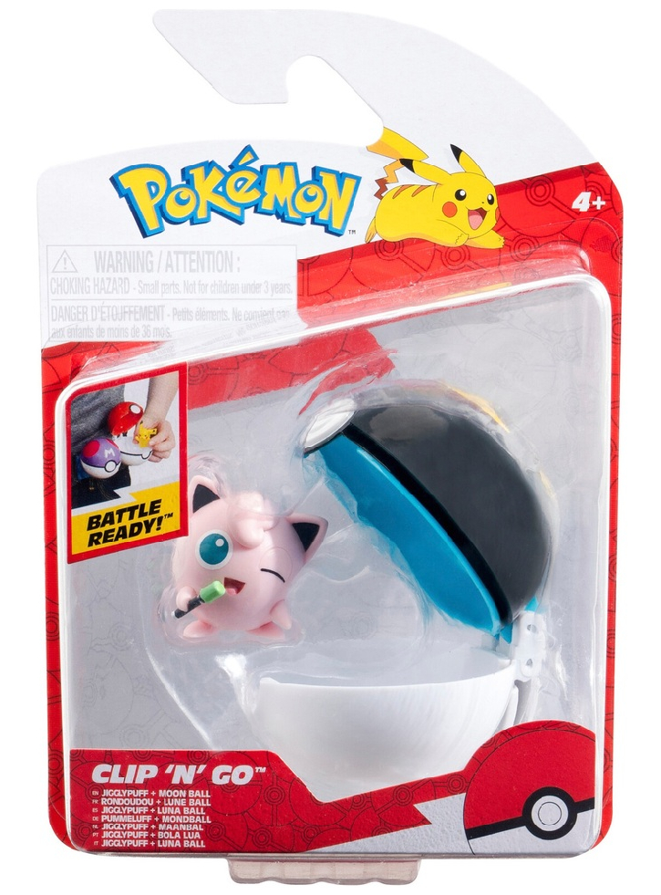 Pokemon Clip N Go Jigglypuff and Moon Ball (PKW3627)
