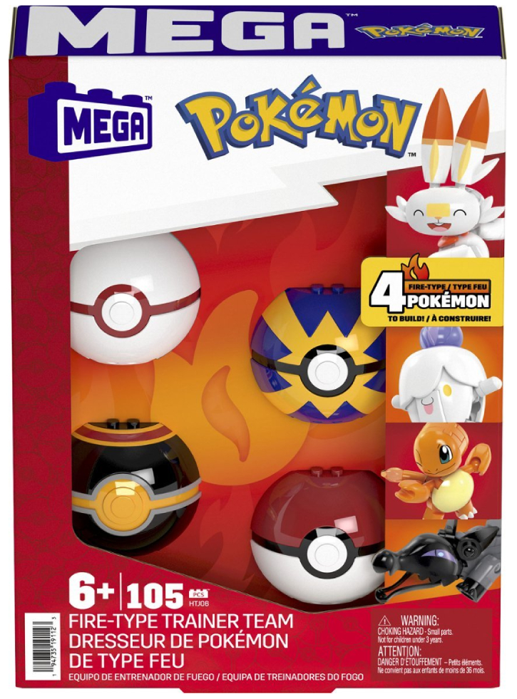 Pokemon Fire-Type Trainer Team MEGA Construction Set (HTJ06)