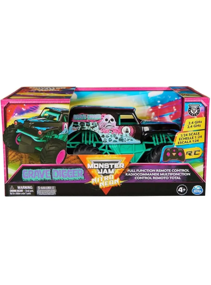 Monster Jam RC 1:24 Neon Grave Digger (6068268)