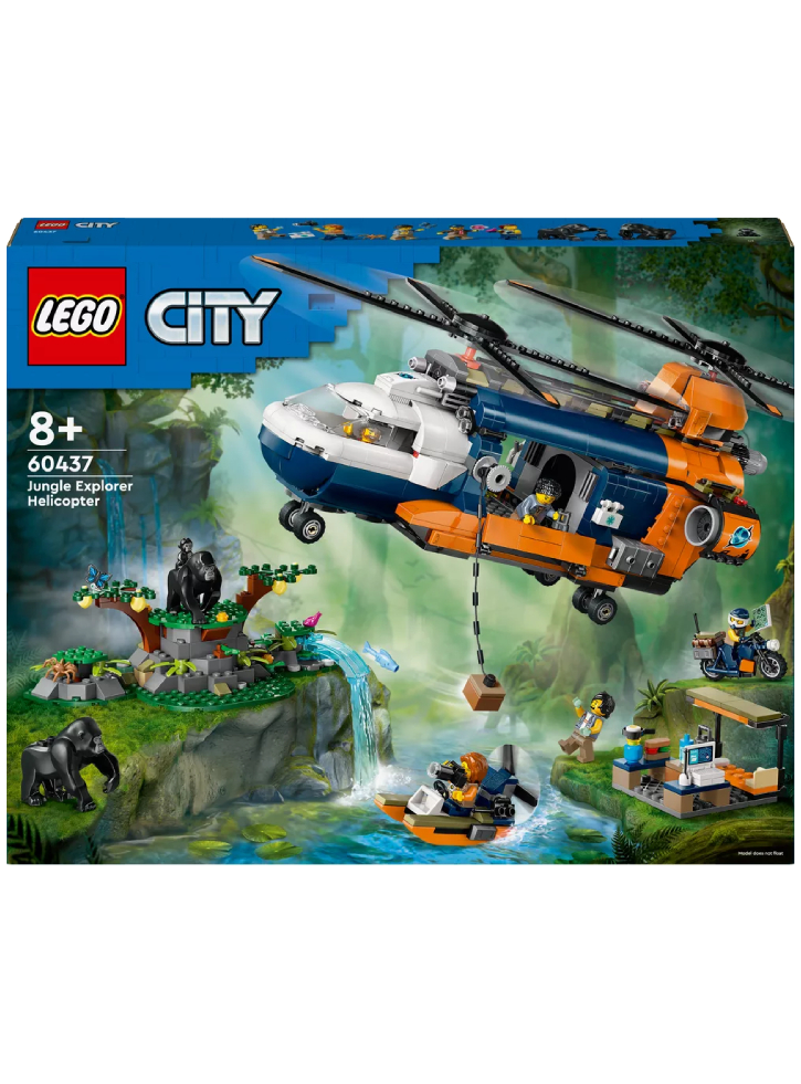 LEGO City Exploration Jungle Explorer Helicopter at Base Camp (60437)