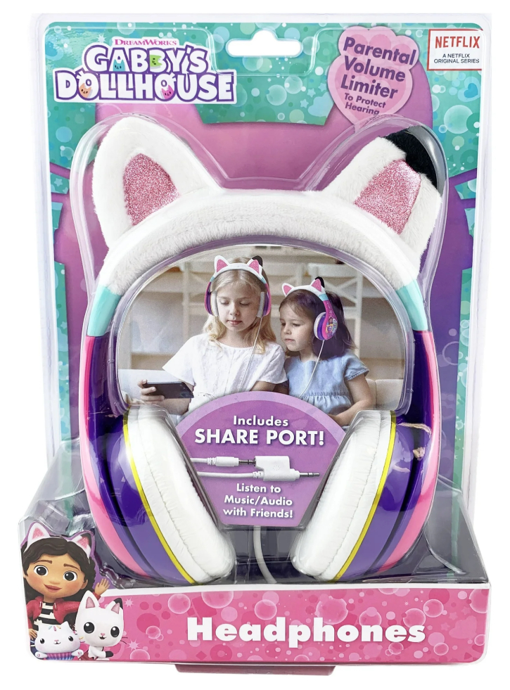 Headphones eKids Gabbys Dollhouse with Volume Control to protect hearing