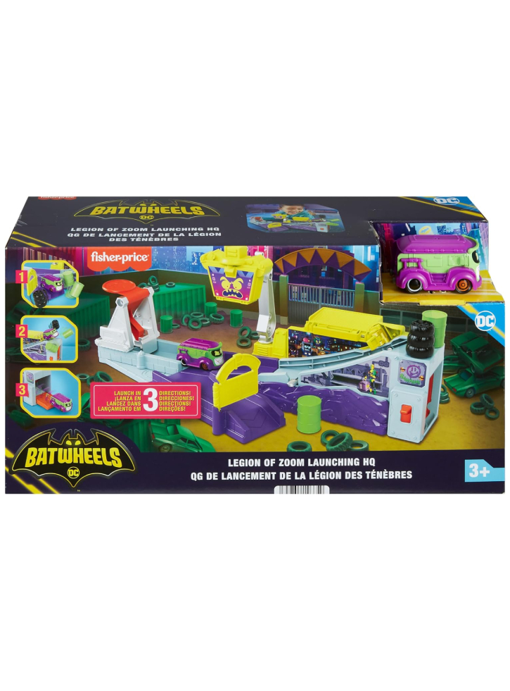 Fisher-Price DC Batwheels Legion of Zoom Launching HQ Playset (HNP07)