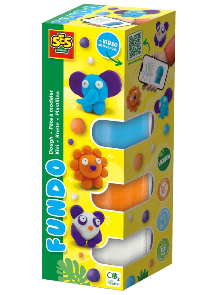 SES Creative Dough FunDo Wild Animals 3x90gr 1x40gr (S00813)