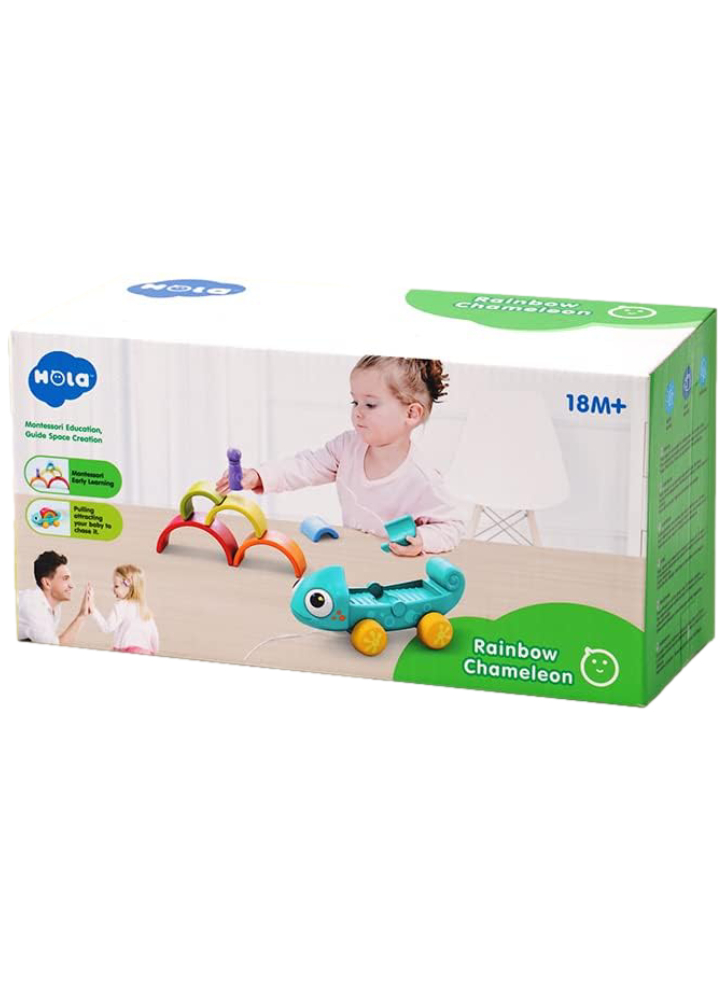 Kinder and Kids Pulling animal Rainbow Chameleon with multi function (K10124)
