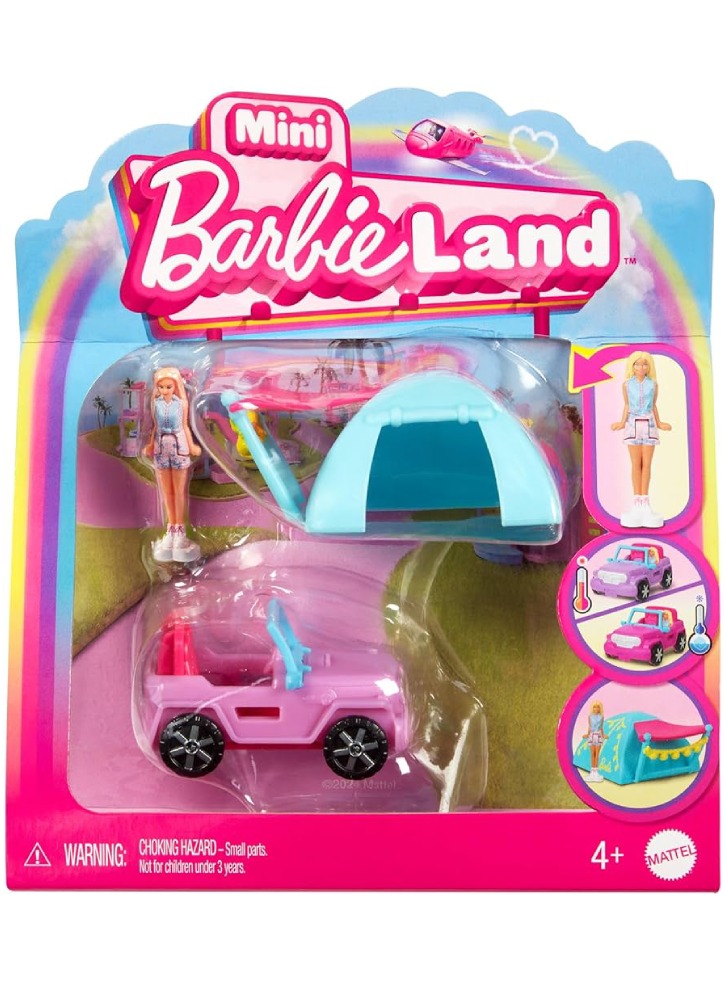 Barbie Mini BarbieLand Doll and Jeep Tent (HYF43)