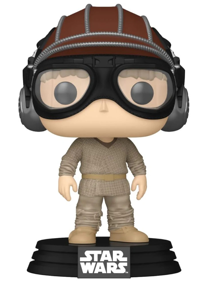 Funko Pop Disney Star Wars EP1 The Phantom Menace Anniversary Anakin Skywalker & Helmet #698 Bobble-Head 9cm