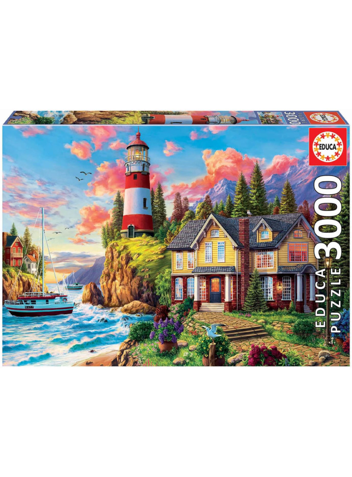 Educa 3000 pcs Lighthouse near the ocean Puzzle (80-18507)