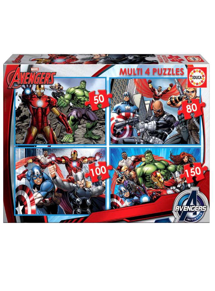Educa 50-80-100-150 pcs Avengers Puzzle (80-16331)