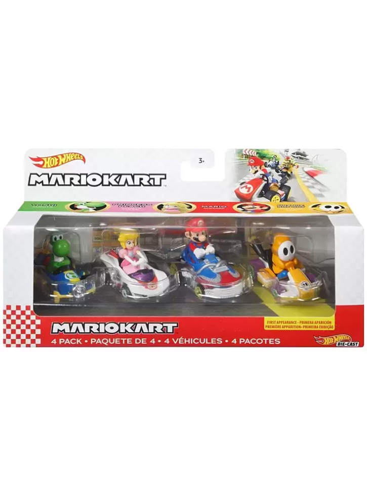 Hot Wheels - Mario Kart 4 Pack Asst. (Random) (GWB38)