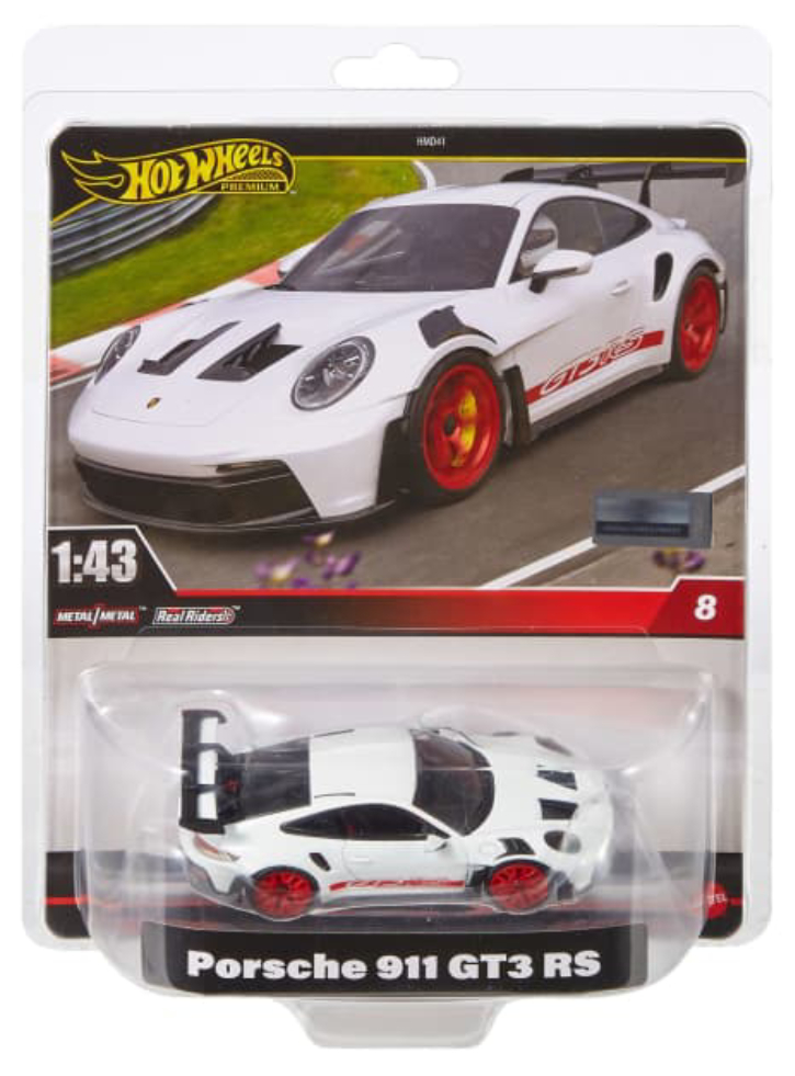Hot Wheels Premium Real Riders Porsche 911 GT3 RS (1:43rd) (HWT03)