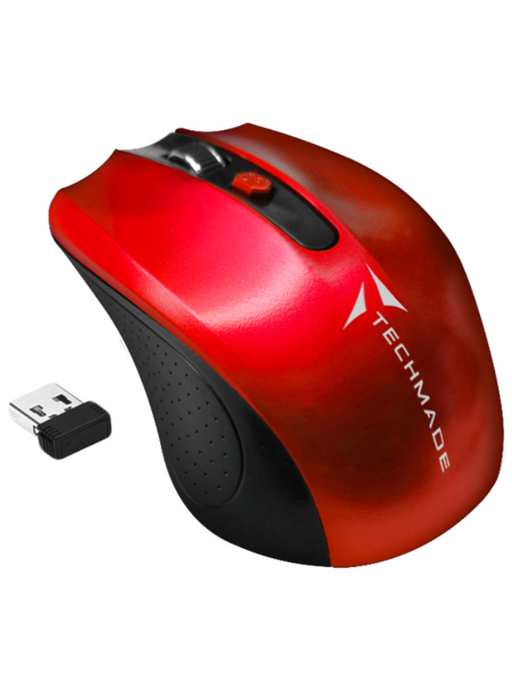 Techmade Mouse Wireless TM-XJ30-RED Red