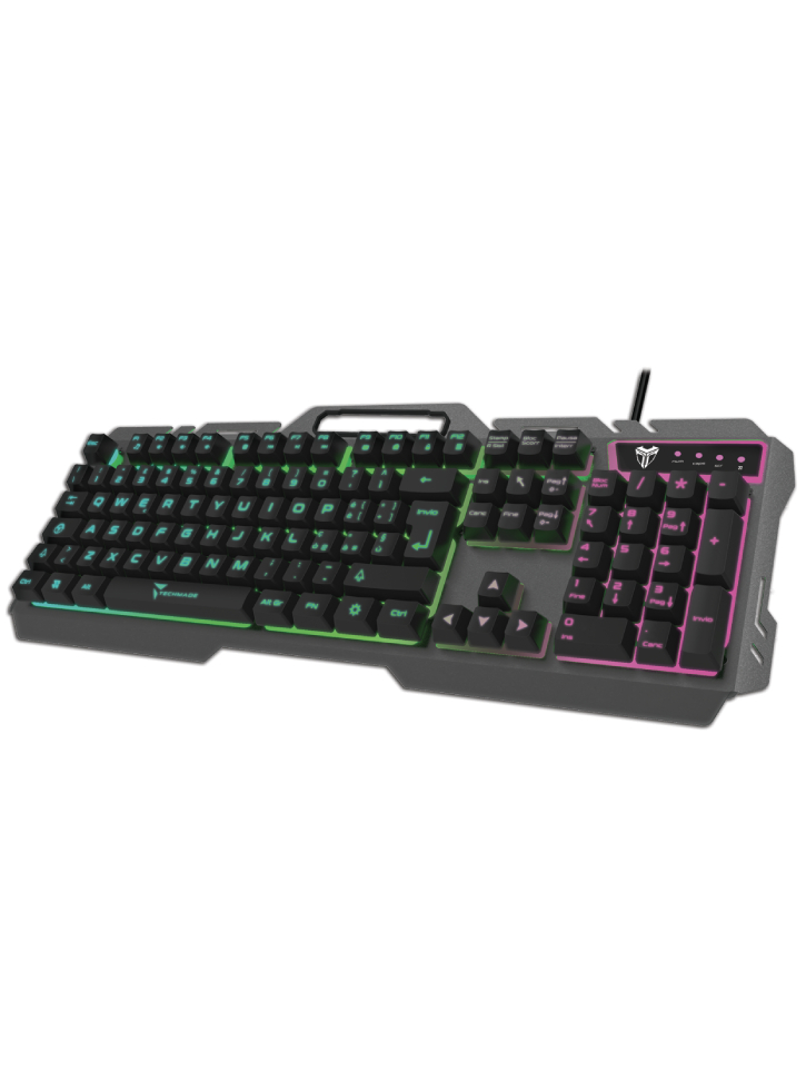 Techmade Keyboard Gaming Meccanica RGB Black (Italian)