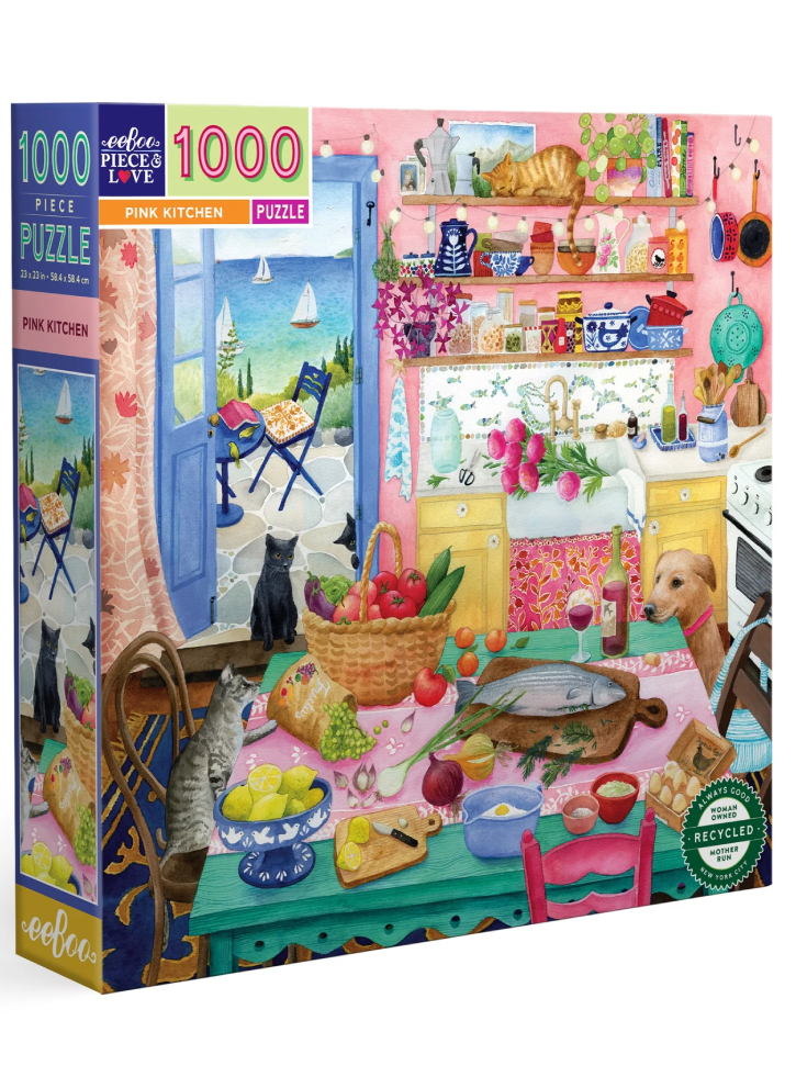 eeBoo Puzzle 1000 pcs Pink Kitchen (EPZTPNK)