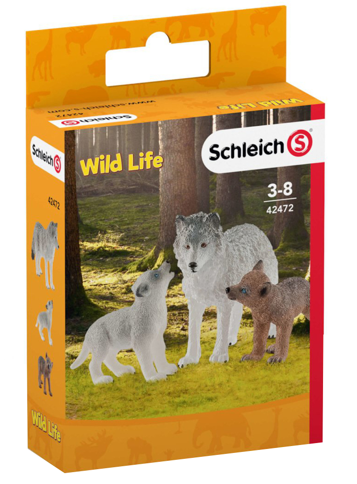 Schleich Wild Life Mother Wolf With Pups (42472)