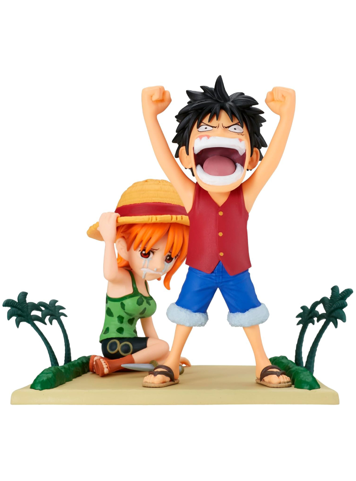 Banpresto WCF Log Stories One Piece Luffy Nami Statue 7cm (89111)