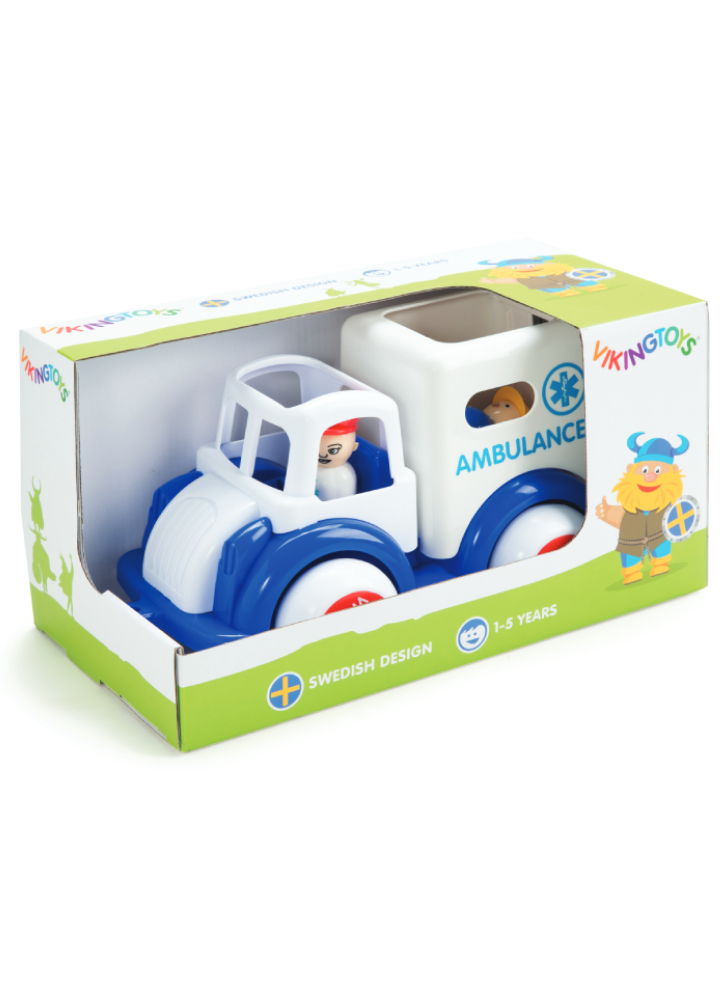 Viking Toys Jumbo ambulance with 2 people 1 stretcher (130005)