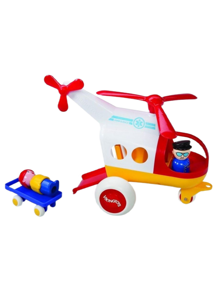 Viking Toys Jumbo Ambulance Helicopter W/2 Pers (130010)