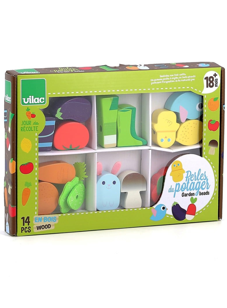 Vilac Large Beads Set Vegetable Garden (1517S)