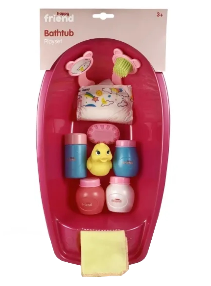 Happy Friend Doll Bathtub with Accessories (504310)