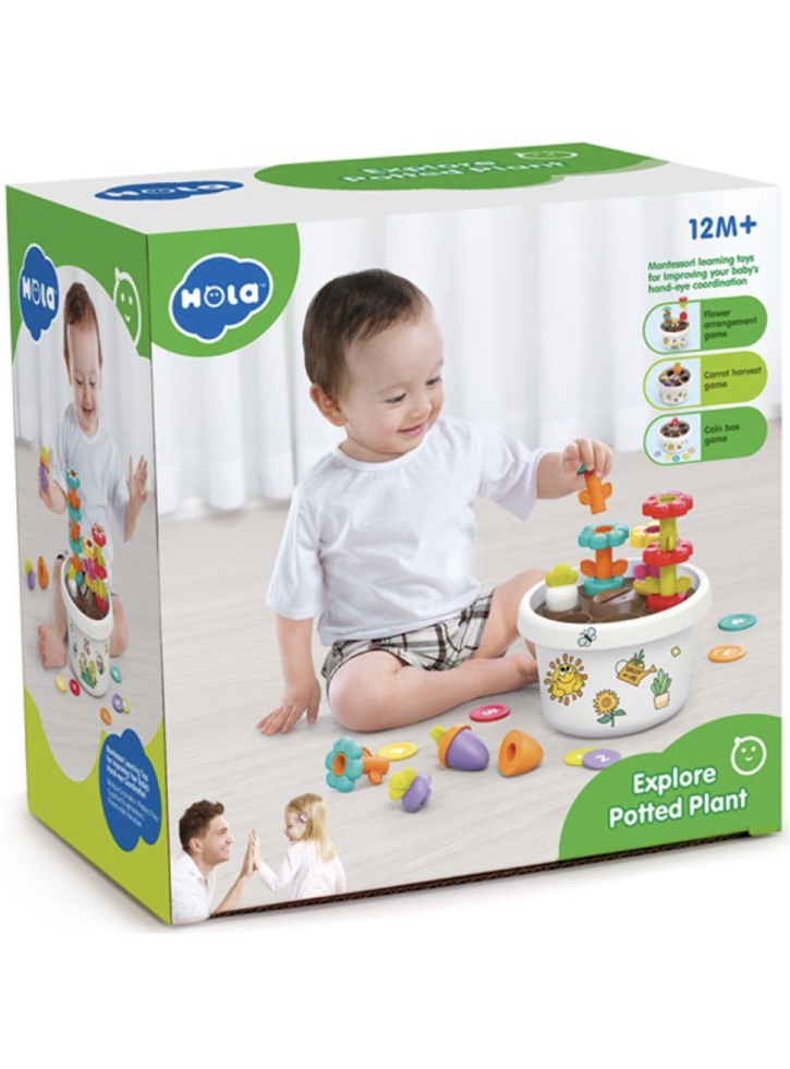 Kinder and Kids Creative pot with plants & stickers (K10119)