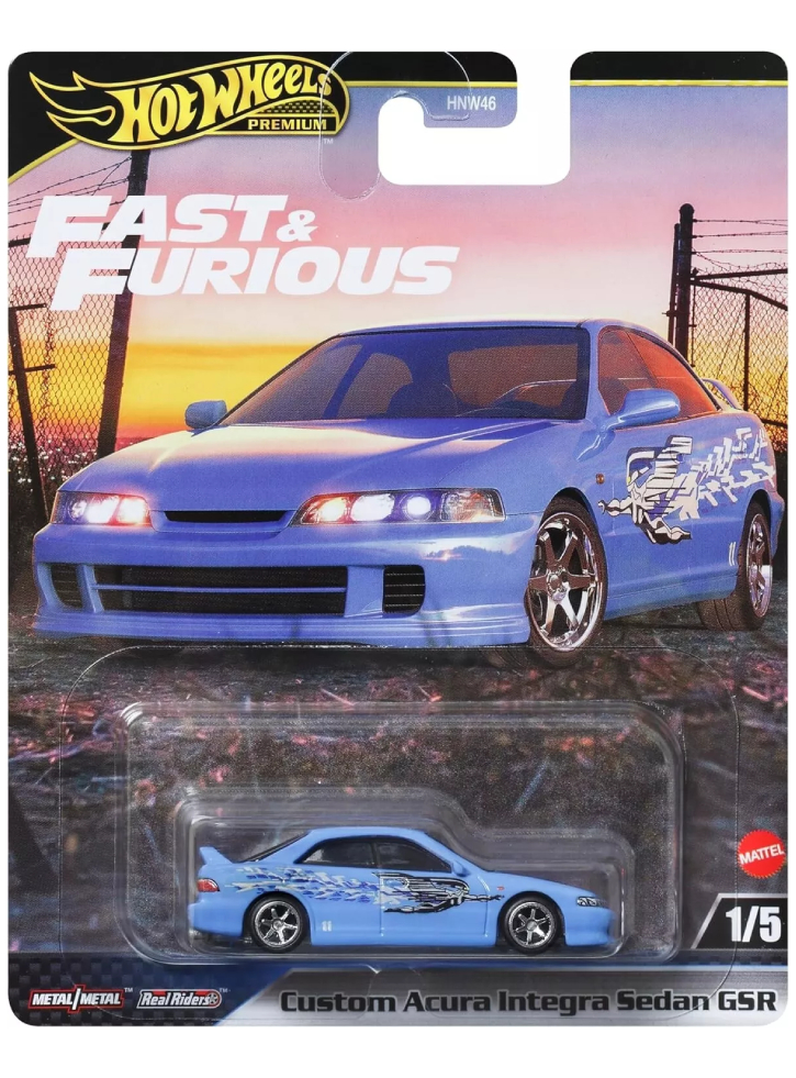 Hot Wheels Premium Fast Furious Custom Acura Interga Sedan GSR (JDJ13)