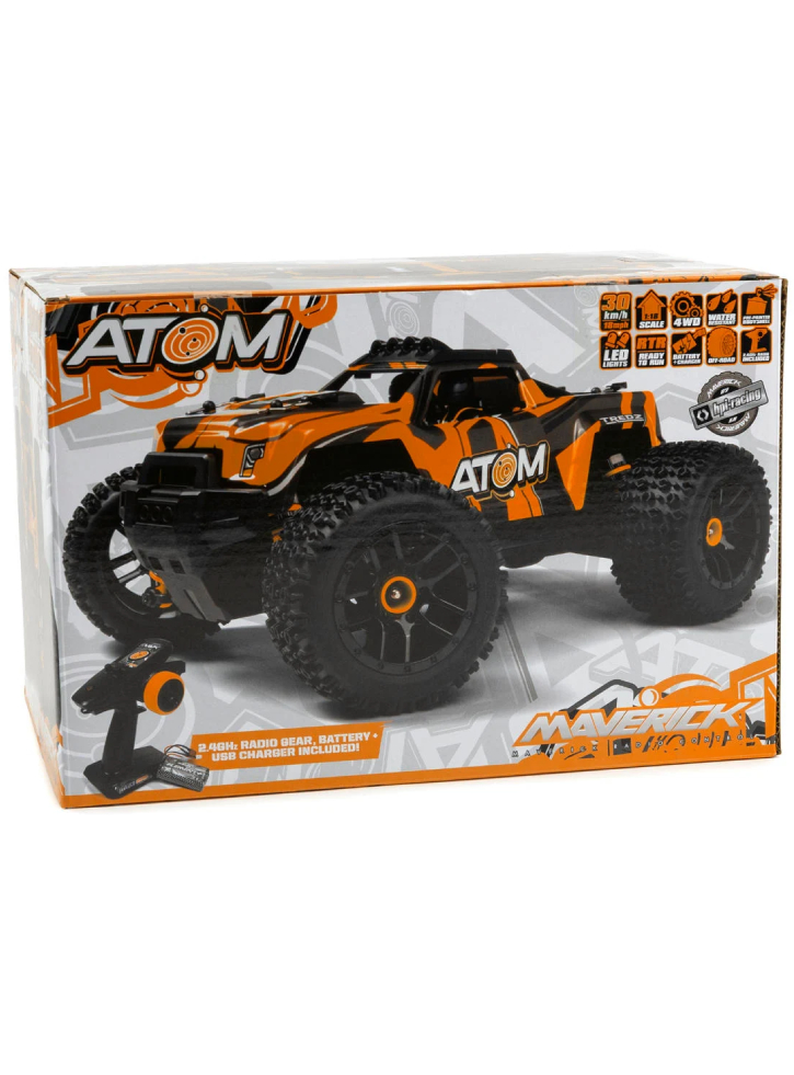 Maverick RC Atom AT1 1/18 4WD Electric Truck Orange