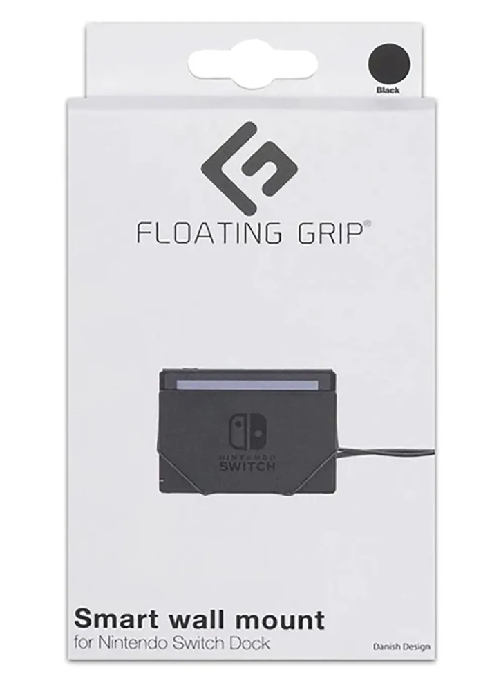 Dock wall mount by FLOATING GRIP(r), Black - Nintendo Switch