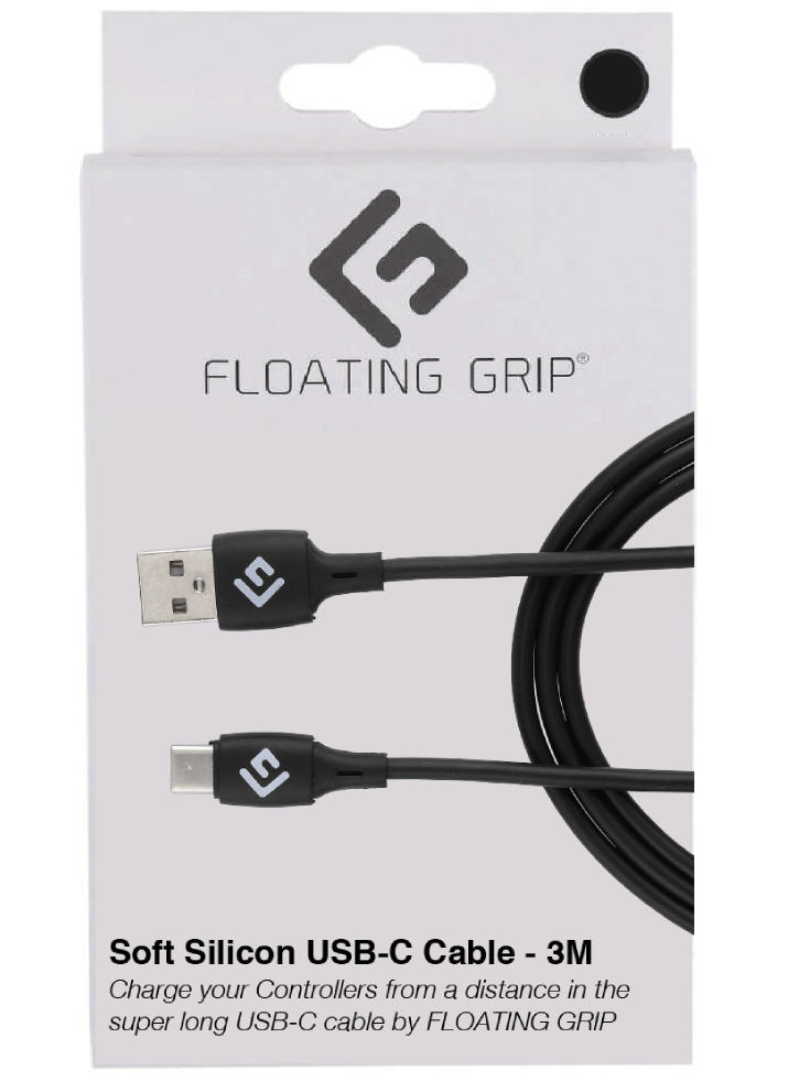 Floating Grip 3M Silicone USB-C Cable (Black)