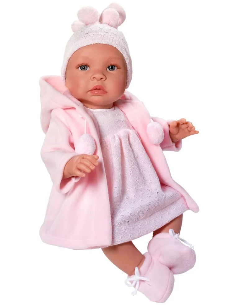 Asi Leonora doll with rose warm coat 46cm