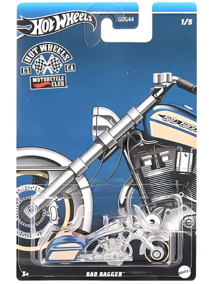 Hot Wheels Motorcycle Club Bag Bagger (HRR90)