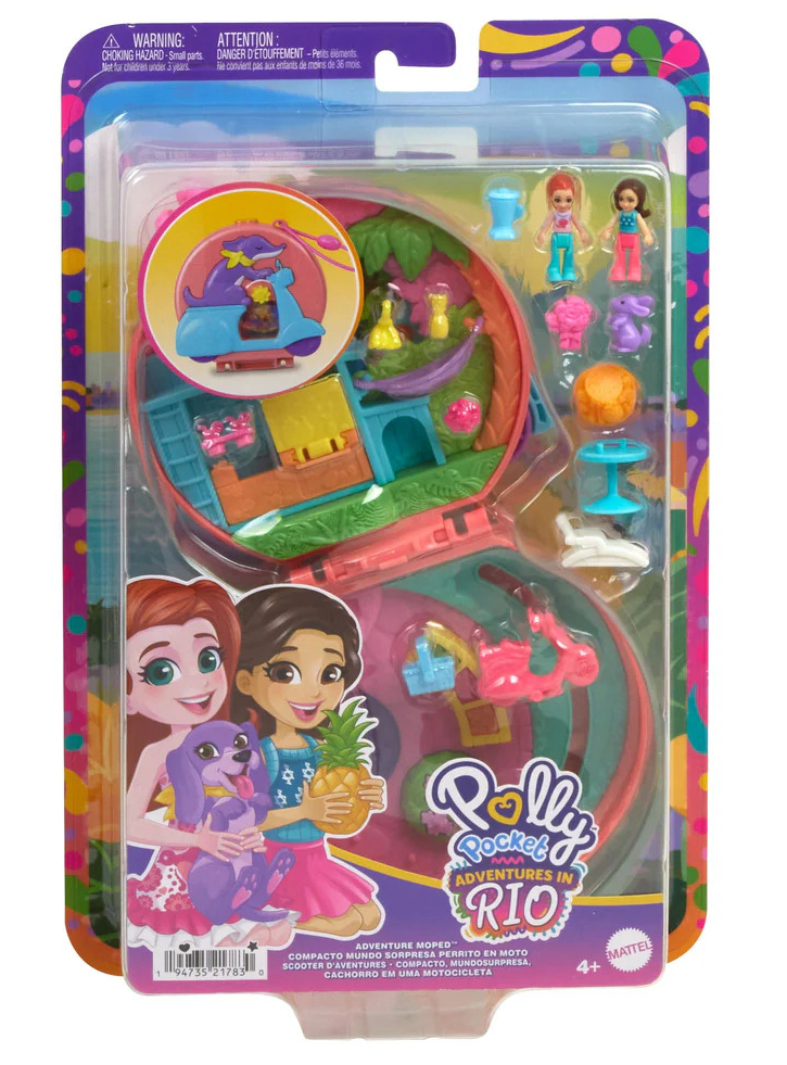 Polly Pocket Adventures in Rio Adventure Moped (HWN98)