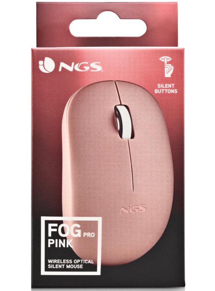 NGS Mouse Wireless Fog Pro 1000dpi Pink