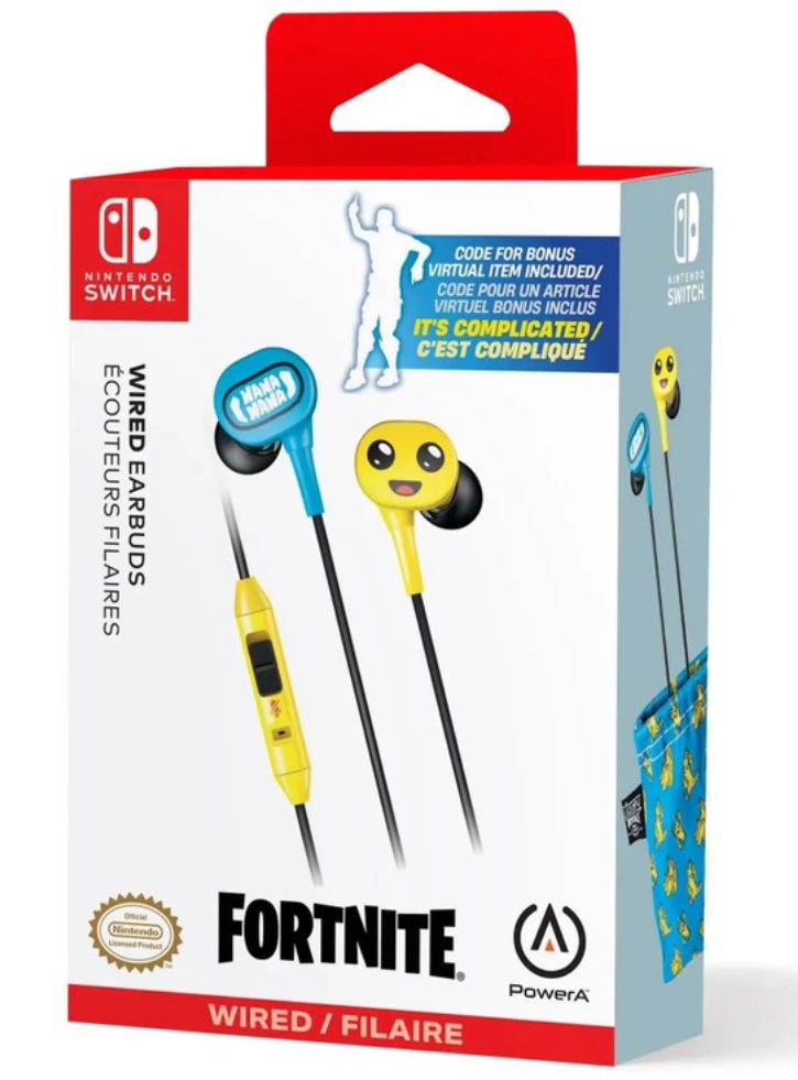 PowerA Wired Earbuds Peely Fortnite - Nintendo Switch